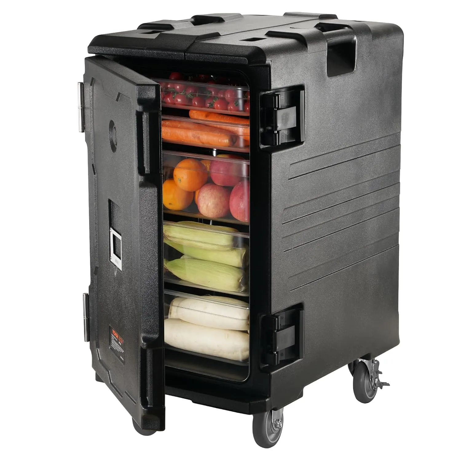 VEVOR 10-pan insulated food carrier for restaurant and catering use.