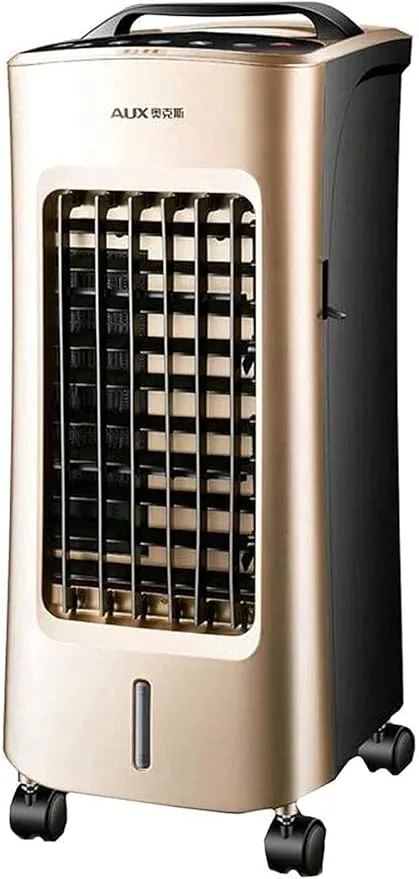 ZJCQA 2-in-1 portable air conditioner providing evaporative cooling and heating for home, with silent operation.
