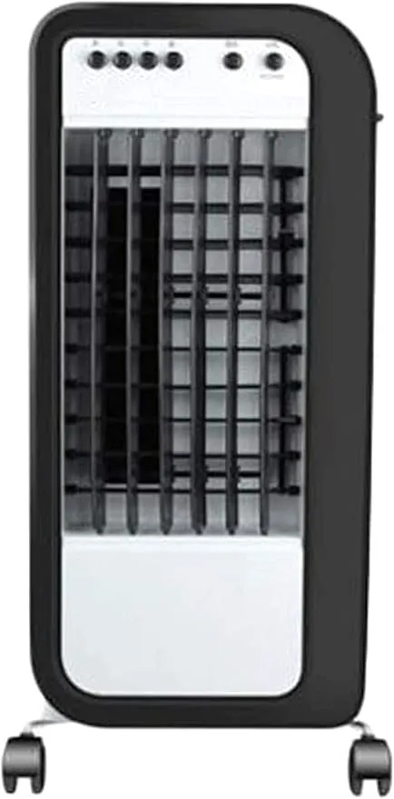 ZJCQA 2-in-1 portable air cooler with warm and cold evaporative AC functions for all-season use in a home setting.
