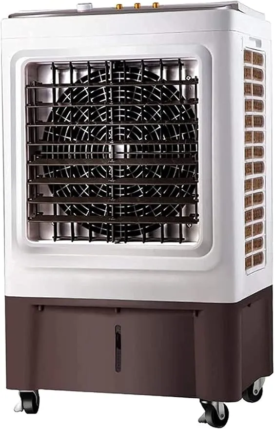 ZJCQA 3-in-1 portable evaporative air conditioner for indoor and outdoor use, offering energy-saving cooling.