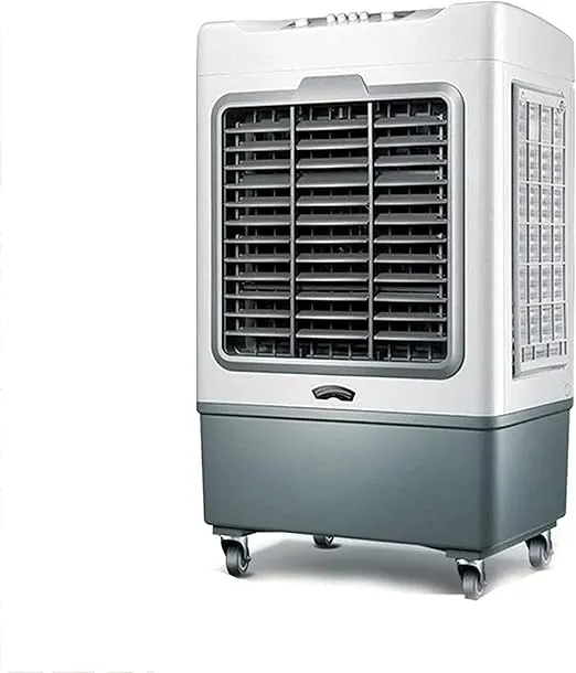 ZJCQA mini portable air conditioner and air cooler in black for home, bedroom, and office use.