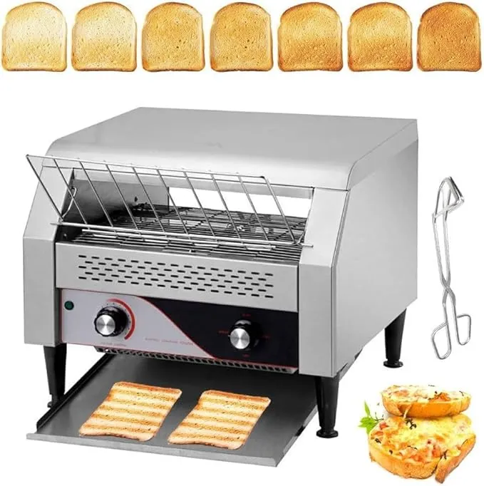 2200W commercial conveyor toaster oven for heavy-duty restaurant and bakery use.