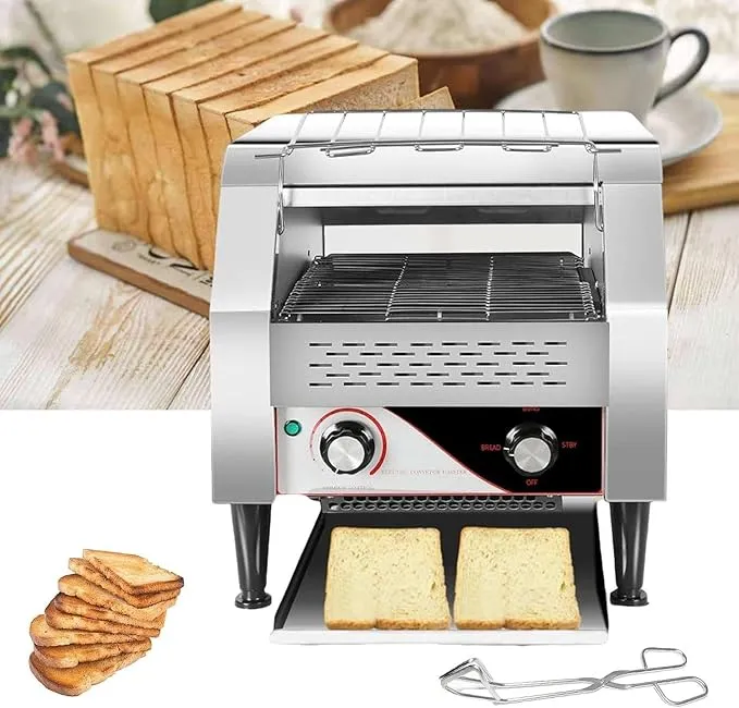 Commercial bread oven and oven for bread with 2200W power, 300 slices/hour capacity.