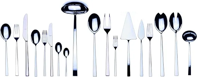 151-piece Atena stainless steel serving set with complete utensils.