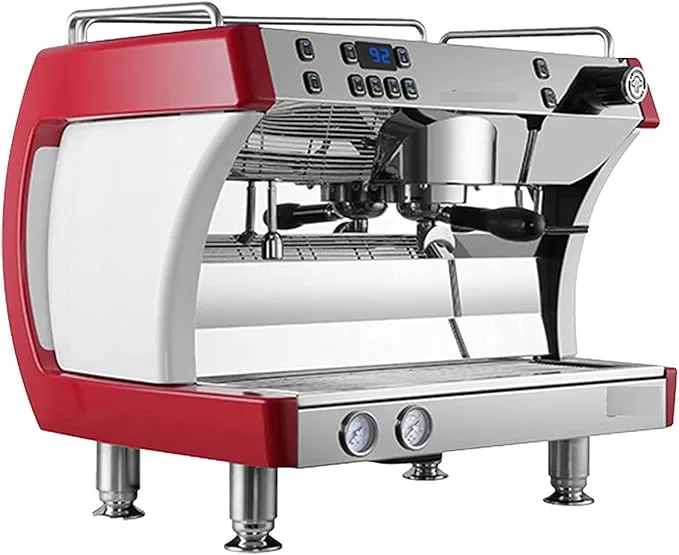 Automatic semi-automatic coffee machine with steam and milk frother.