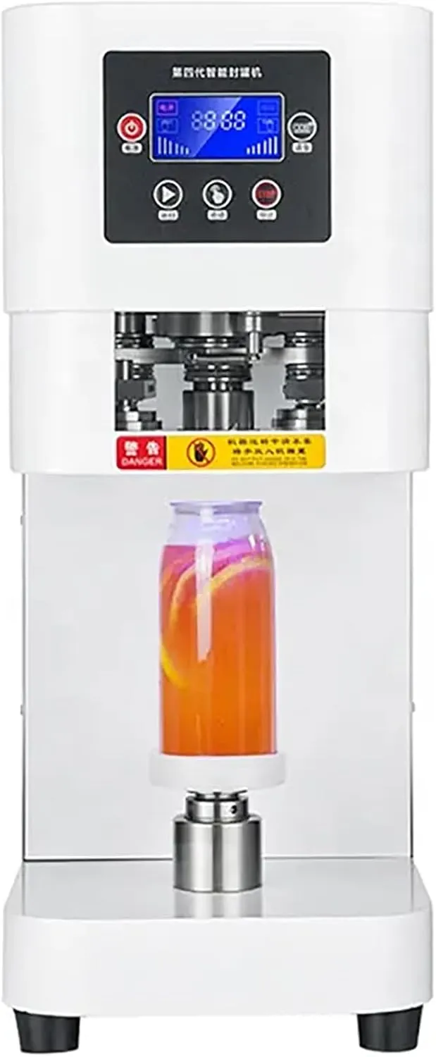 Automatic commercial high-speed cup sealing machine for efficient beverage packaging.