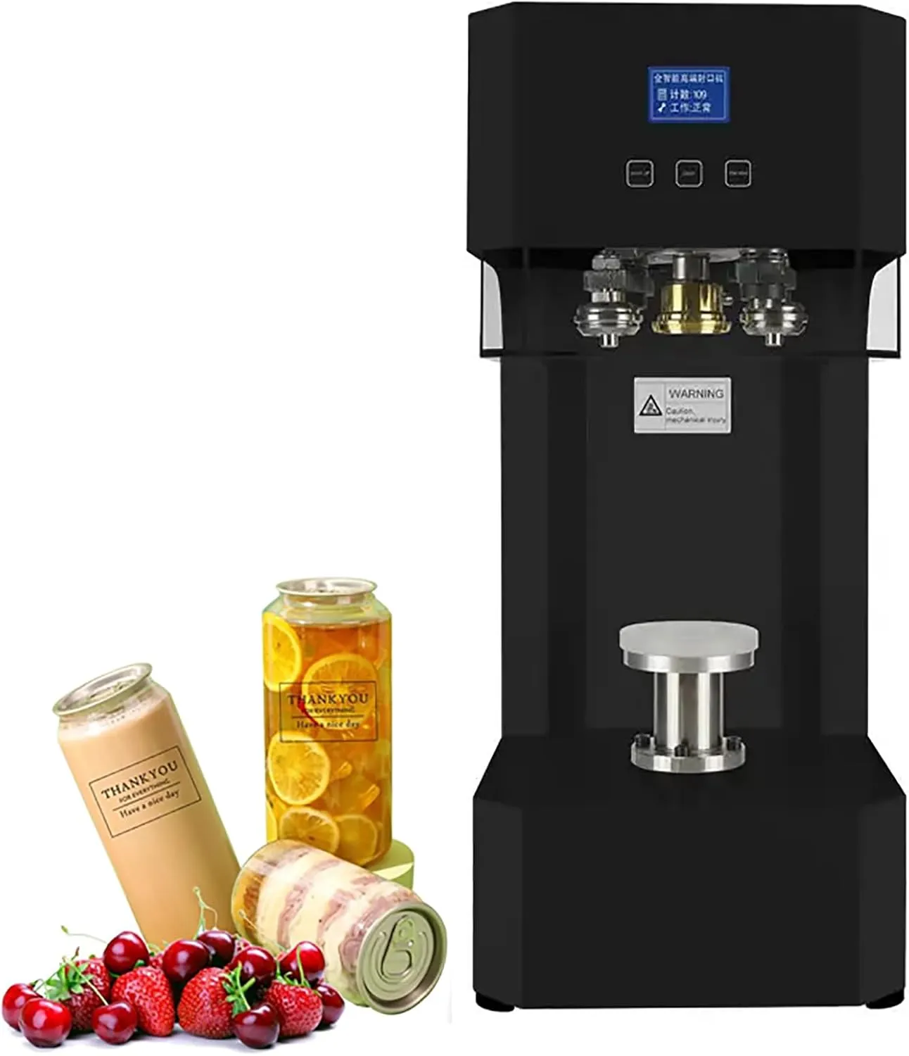 Automatic liftable cup sealer machine for secure beverage cup sealing