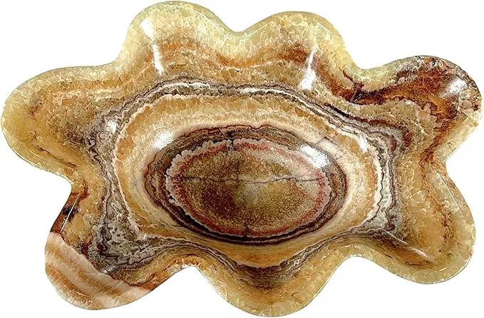 CBAM Onyx large decorative tray and centerpiece bowl with Italian design, 50cm.
