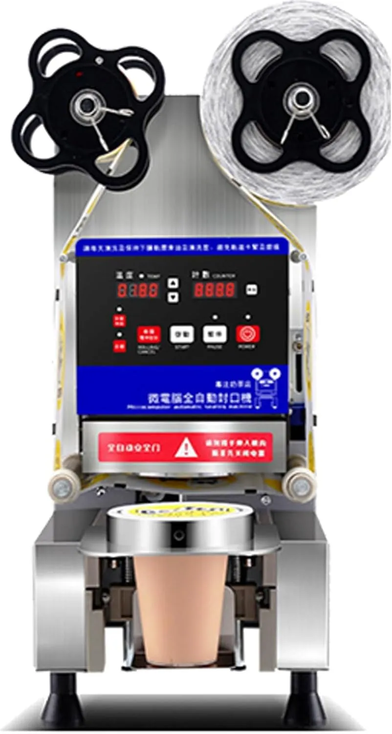 Ecofriendly commercial cup sealer machine for sustainable beverage packaging