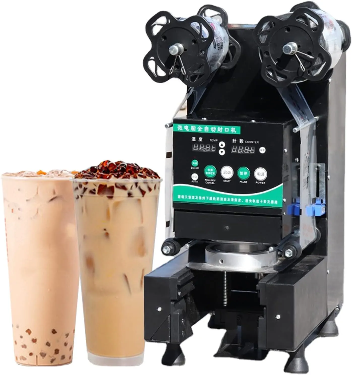 Electric automatic plastic cup sealer machine for secure beverage packaging