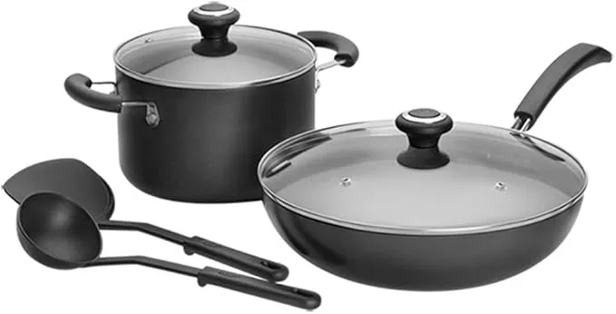 Fume‑Free Non‑Stick Pan & Wok Set – Soup Pots & Kitchen Utensils