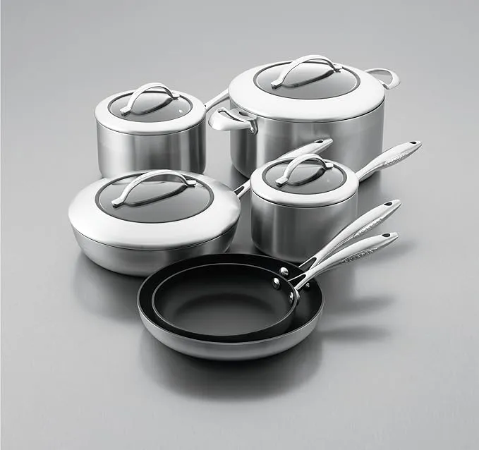 SCANPAN CTX 10‑Piece Cookware Set – Nonstick five‑layer stainless steel construction, induction‑safe