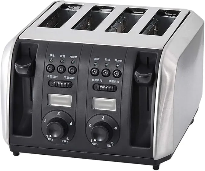 VBVKVM stainless steel electric bread oven and toaster for single or double loaf baking.