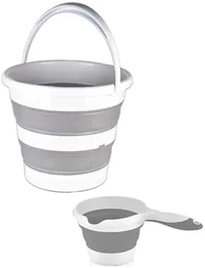 Collapsible Colander and Folding Cup 2-Piece Set - Accordion Kitchen Strainer - Thick Extendable Handles