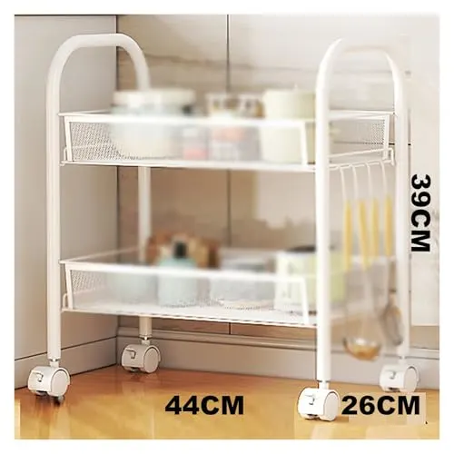 2 tier kitchen cart wheels 2