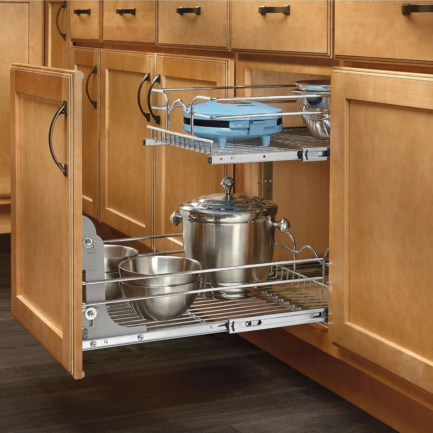 2 tier pull out cabinet organizer 2