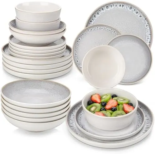 24-Piece Porcelain Dinnerware Set for 6