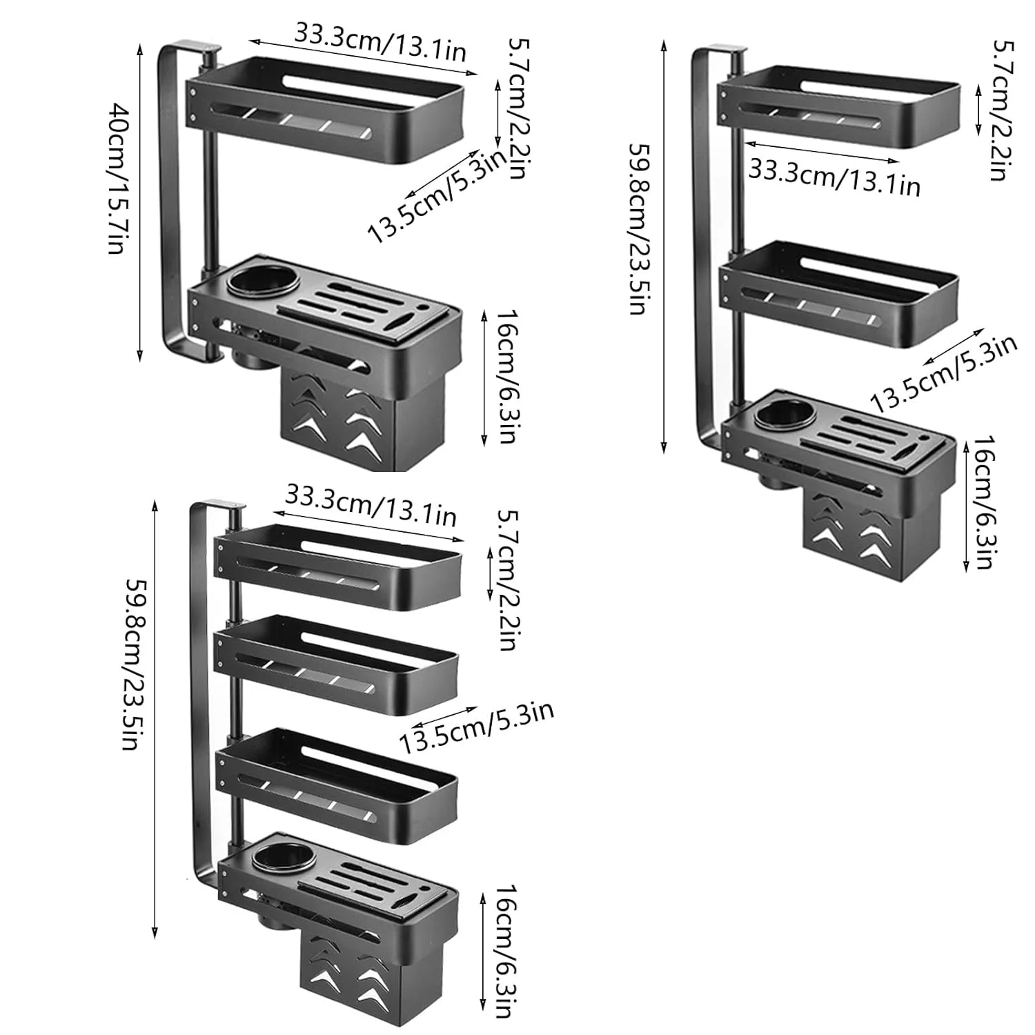 3 tier rotating kitchen countertop storage box 2