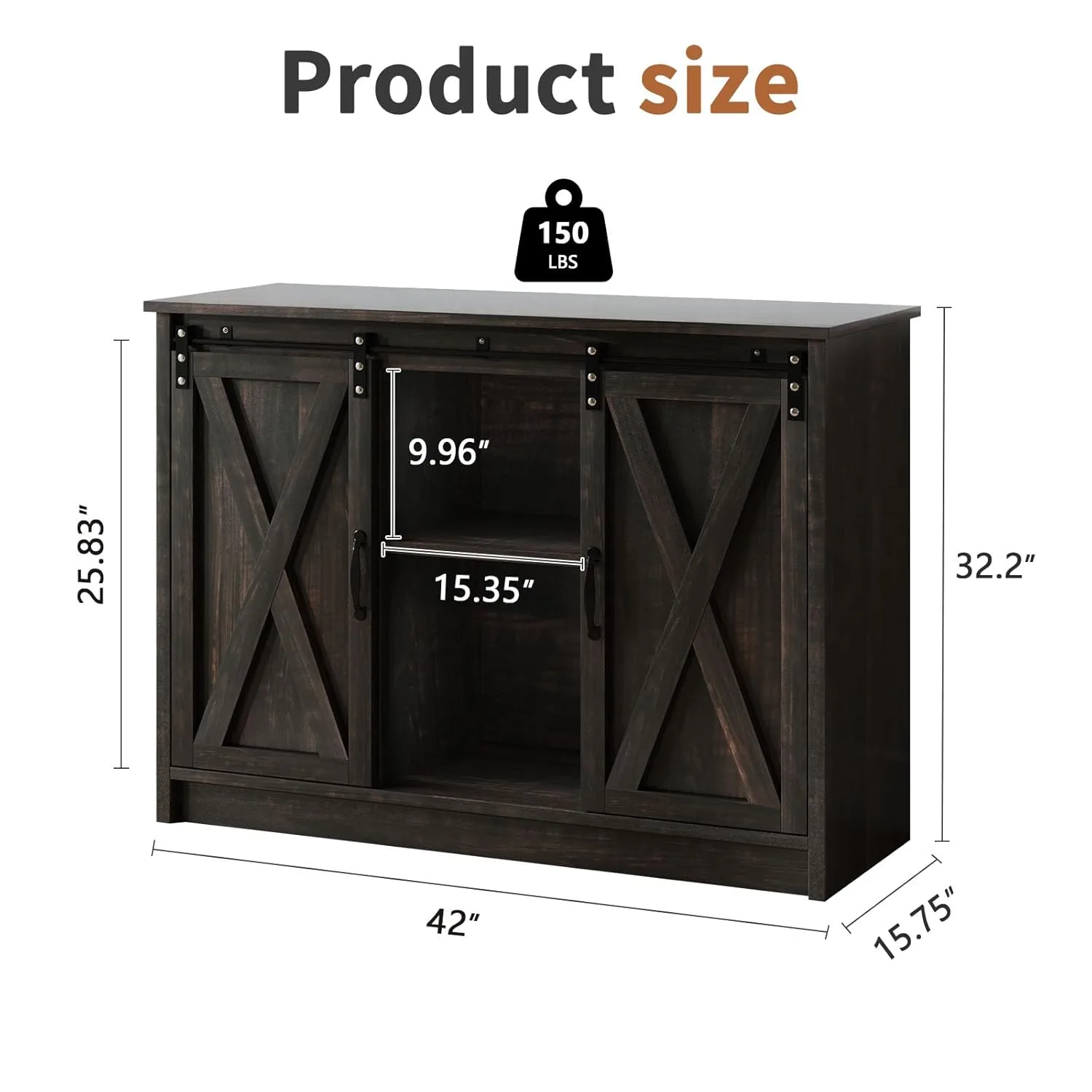 4 ever winner farmhouse coffee bar cabinet 2