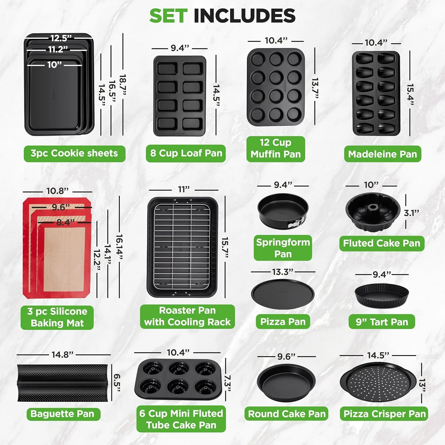 42 piece bakeware set nonstick 2