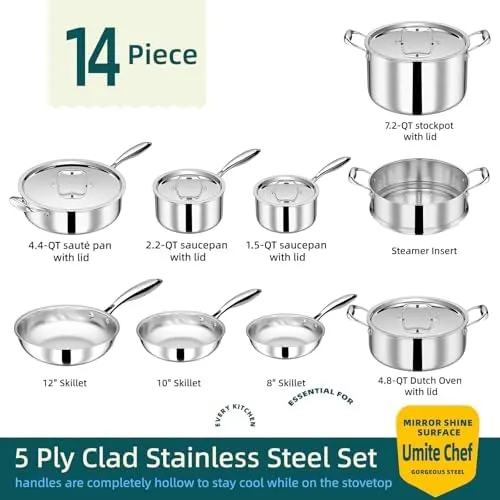 5 ply stainless steel cookware set 2