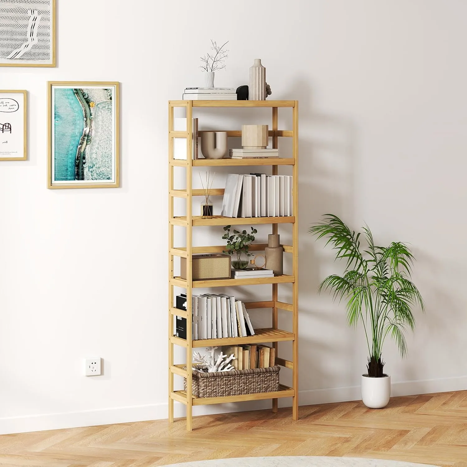 6 tier bamboo storage shelf 1