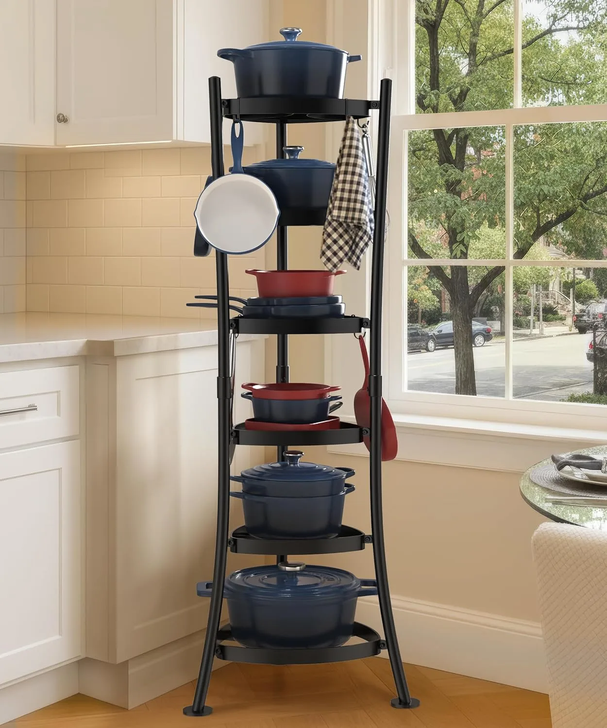 6 tier cookware pot rack 1