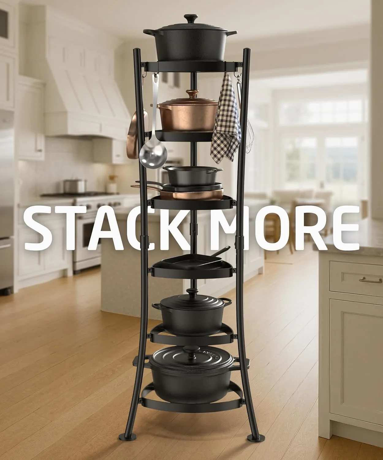6 tier cookware pot rack 2