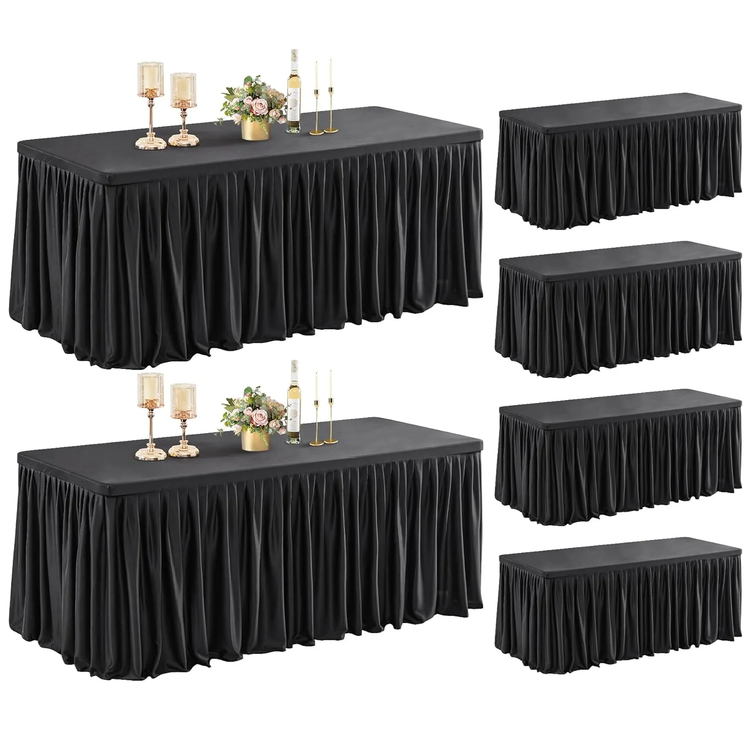 8 foot tablecloth black 1