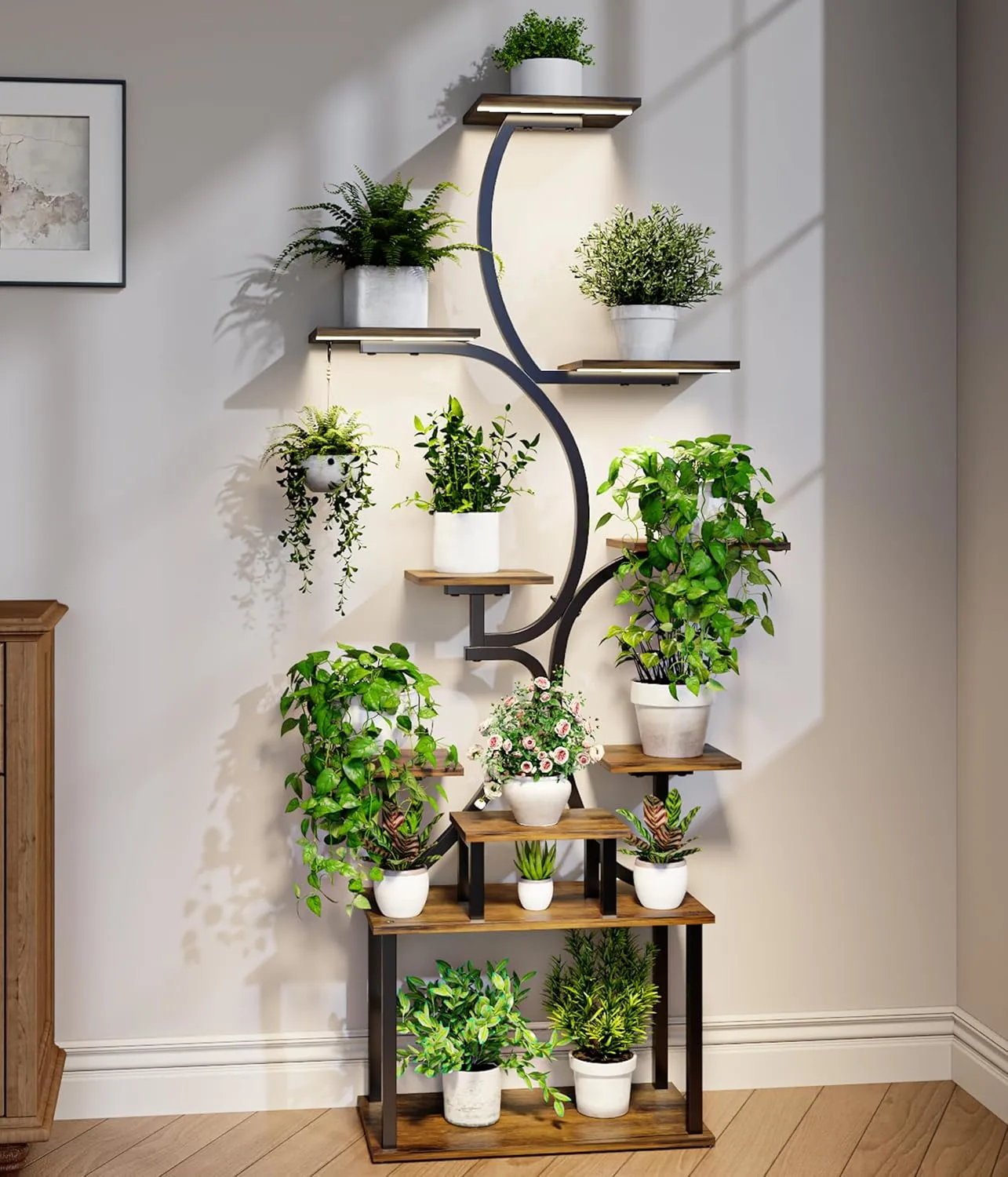 9 tier curved plant stand 1