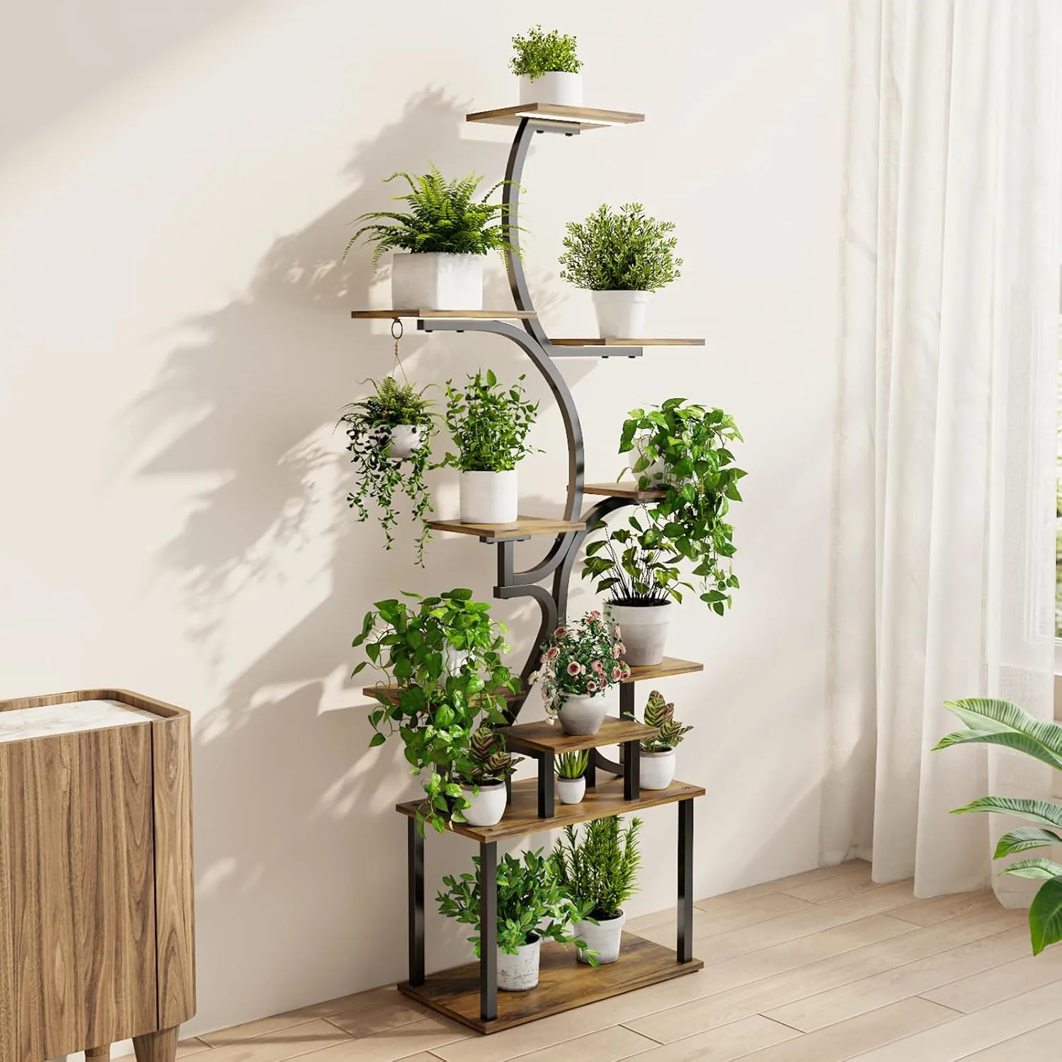 9 tier curved plant stand 2