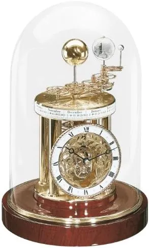 Hermle Astrolabium Skeleton Clock - Mahogany Base