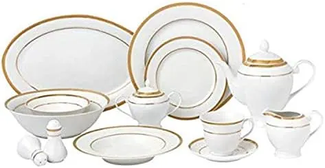 Josephine Gold Dinnerware Set - 57 Piece Service for 8