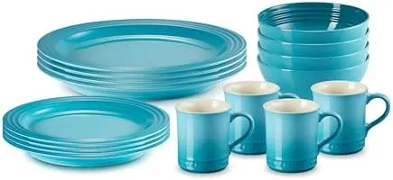 La Cuisine Stoneware Dinnerware Set, 16-Piece, Caribbean