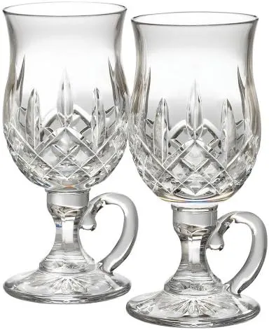 Waterford Lismore Irish Coffee Glasses Pair, 8 oz