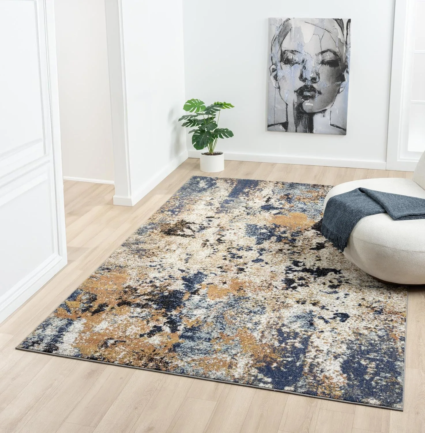 abstract area rug 5x8 1