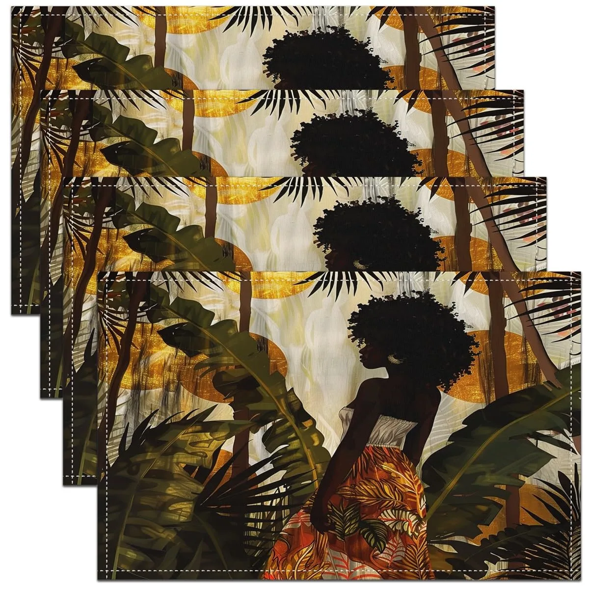 afro girl placemats 1