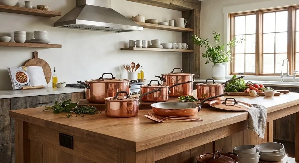 Cookware sets arranged to help choose the perfect kitchen essentials