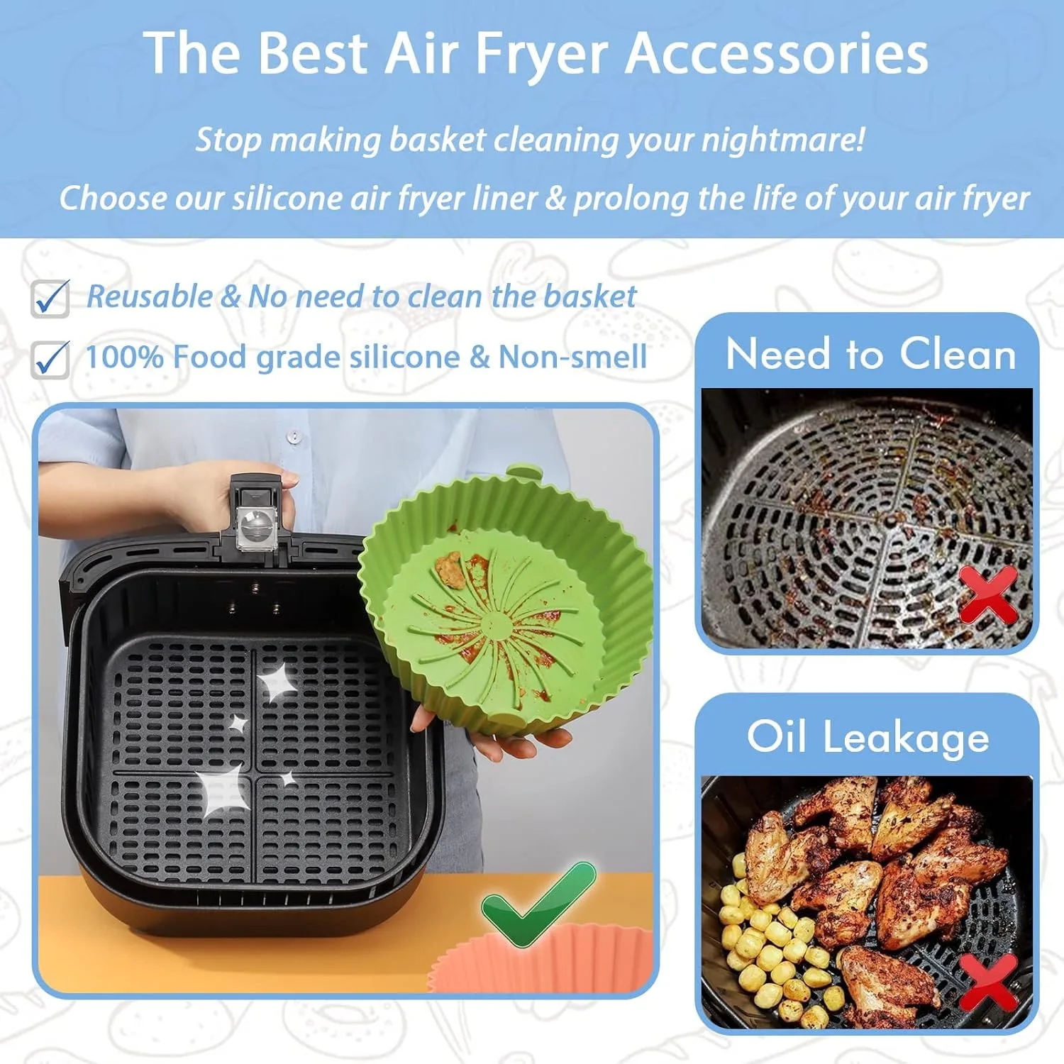 air fryer liner silicone 2