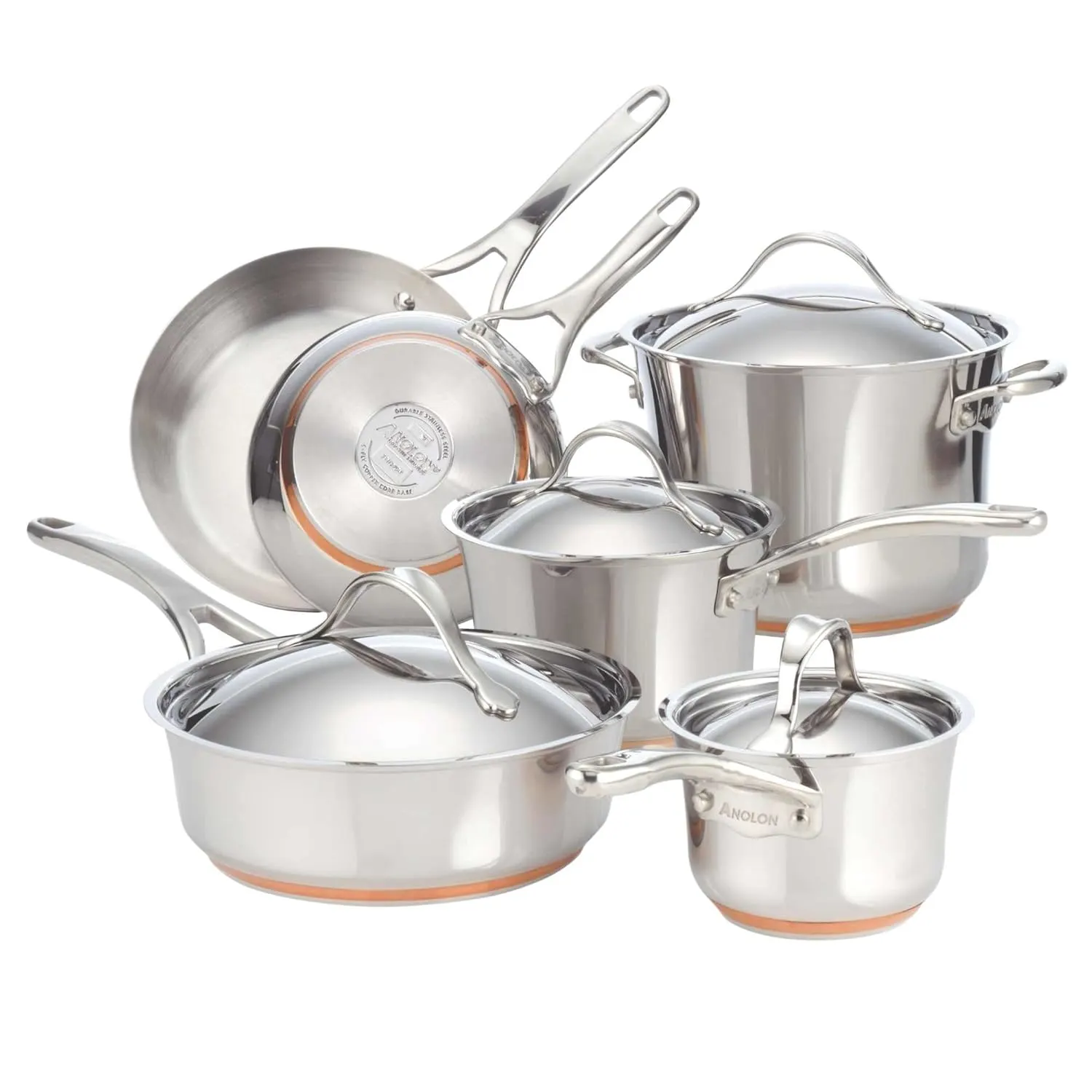 anolon nouvelle stainless cookware 10 piece 1