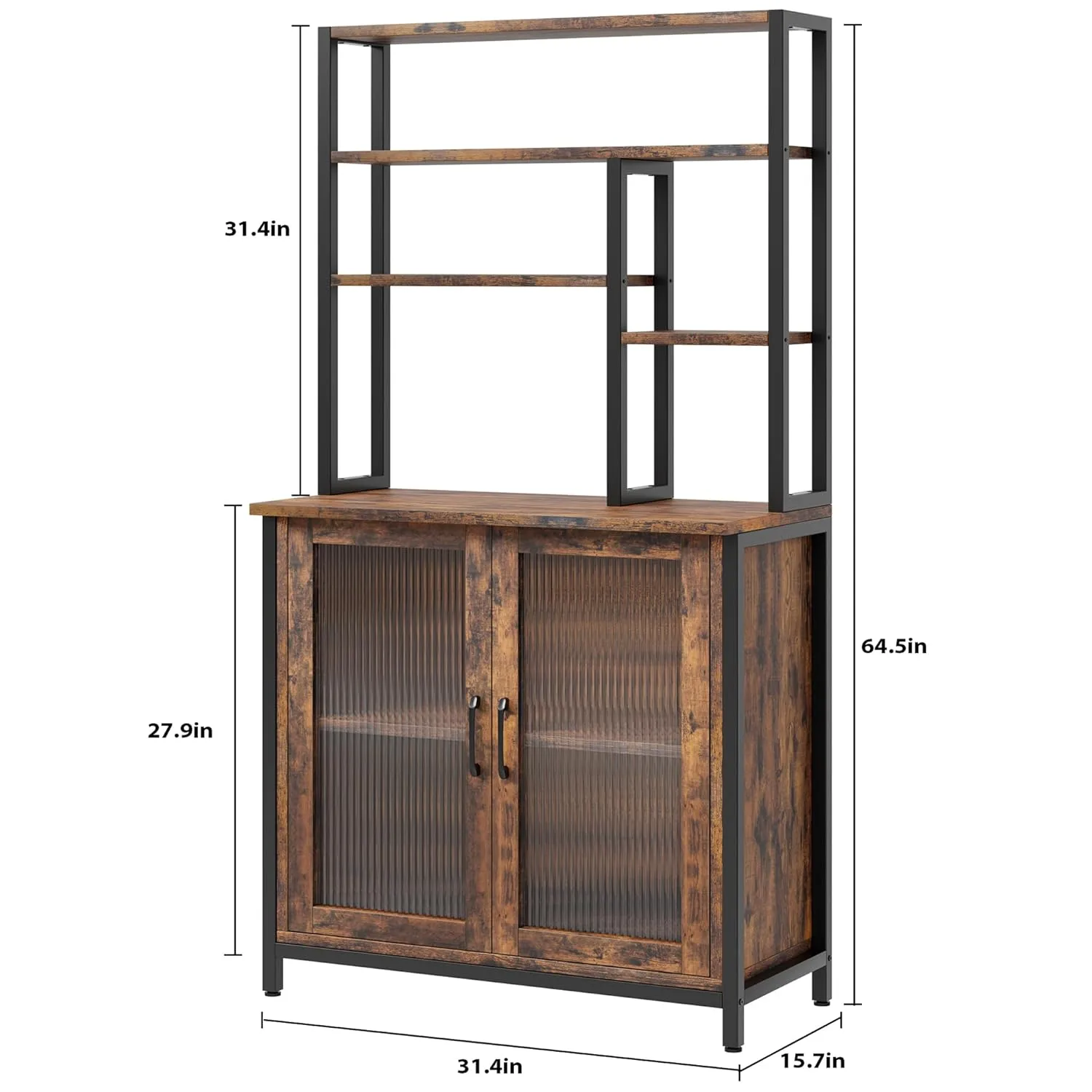 bakers rack cabinet 2