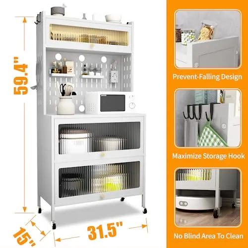 bakers rack kitchen storage 2