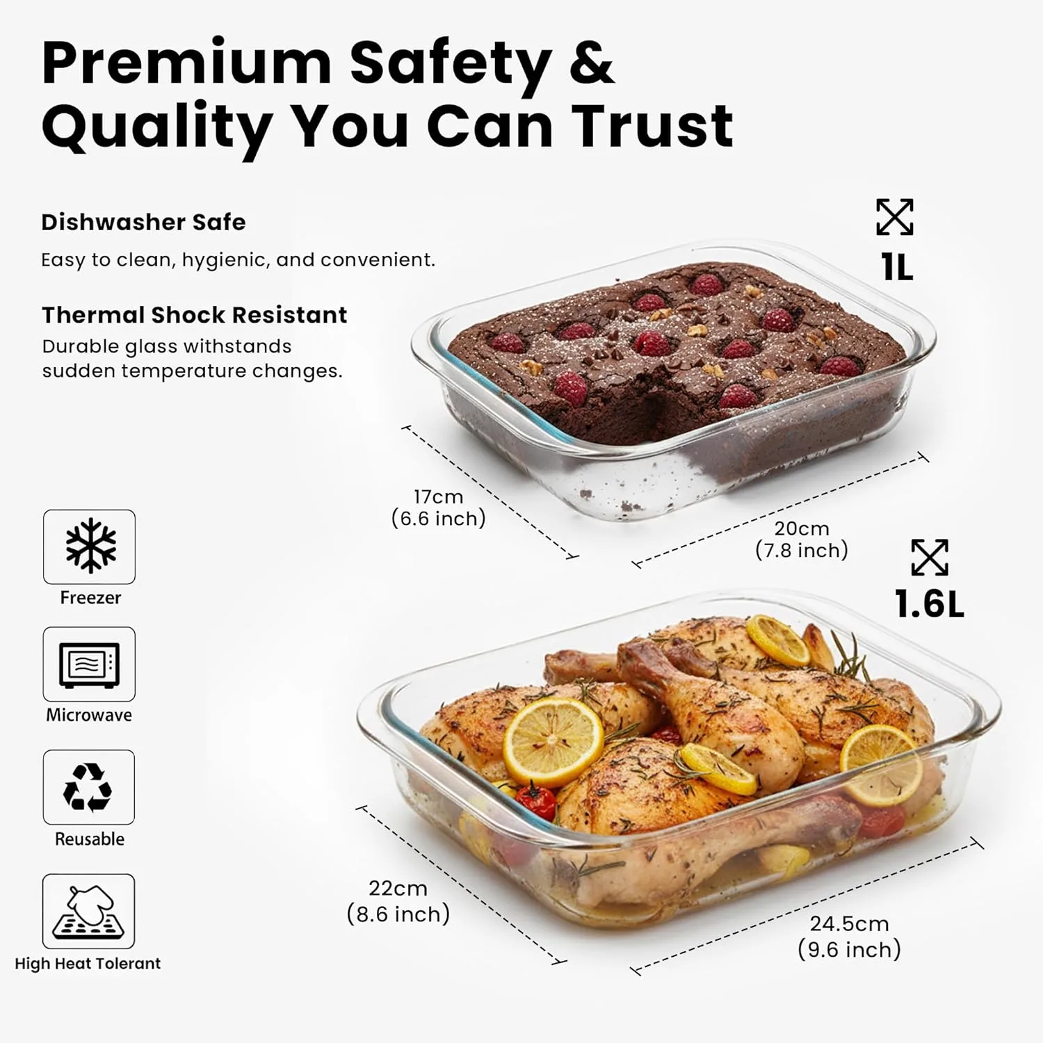 baking dish set glass 2