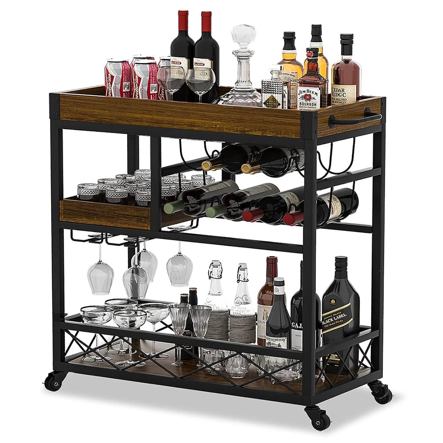 bar cart kitchen serving cart 1