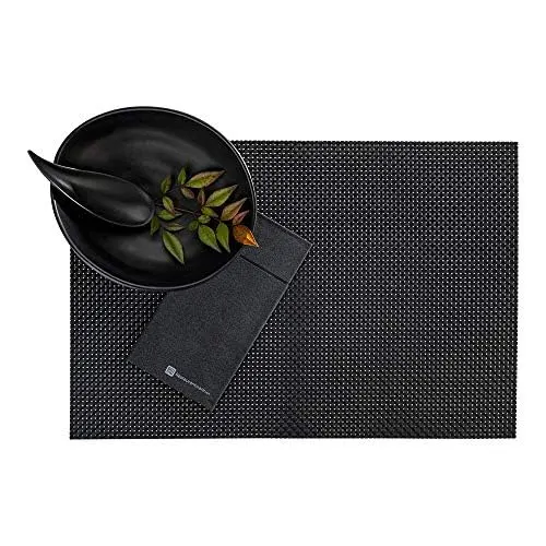 black basketweave placemats 2