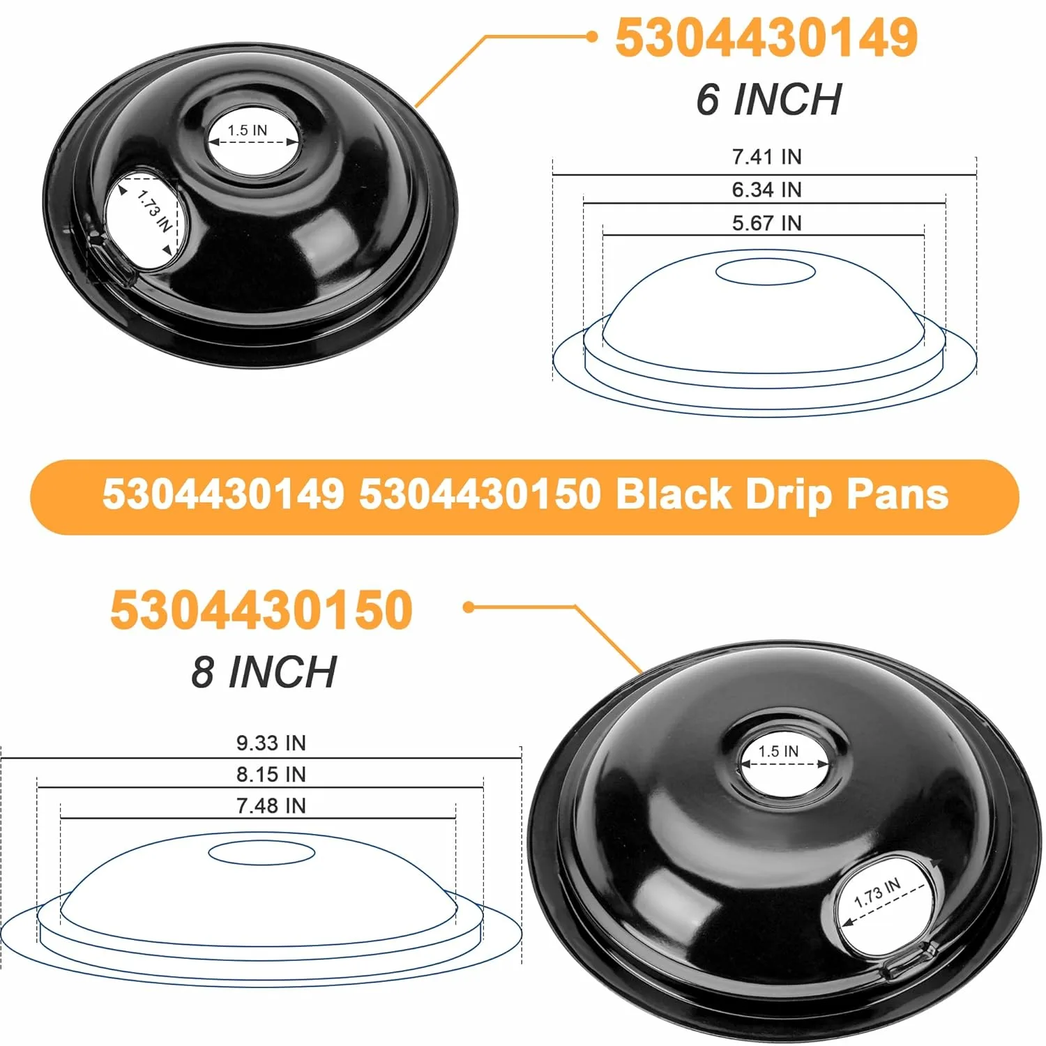 black drip pans frigidaire 2