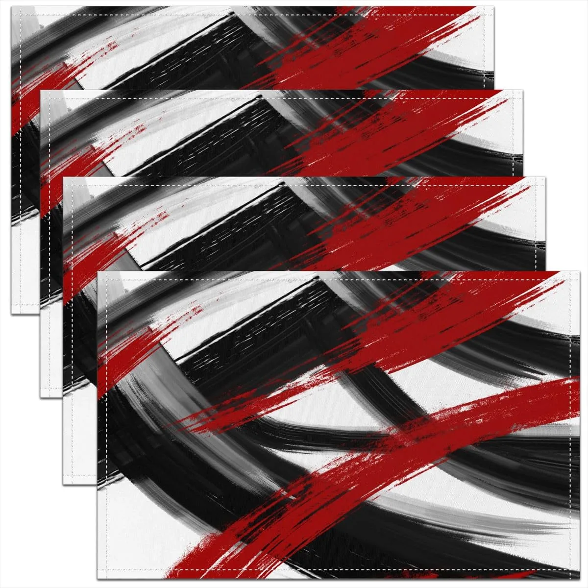 black red placemats 1