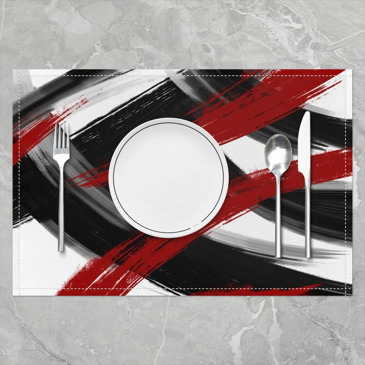 black red placemats 2