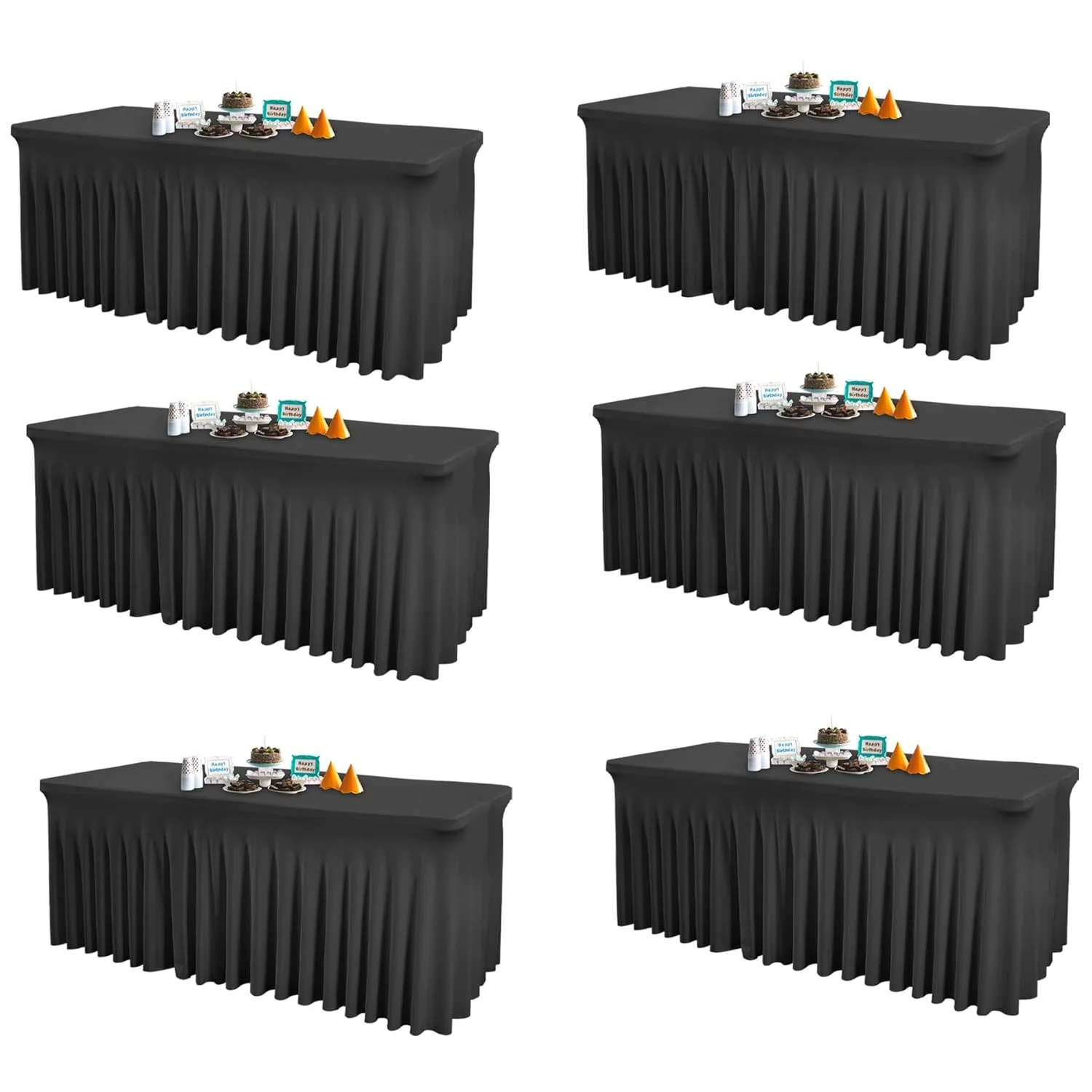 black tablecloths spandex 1