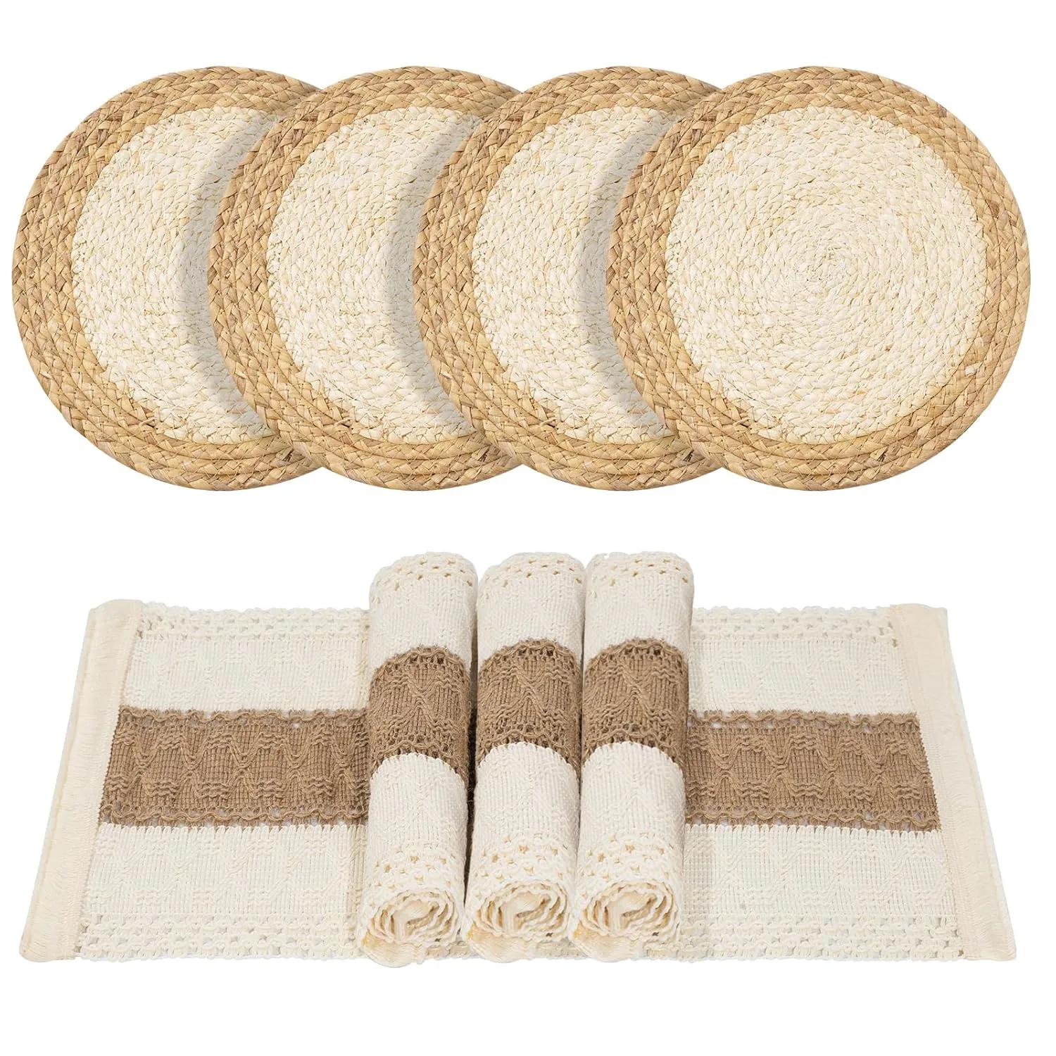 boho placemats woven cotton 1